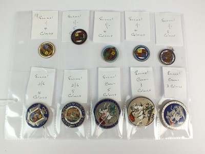 Lot 195 - A collection of ten enamelled silver coins