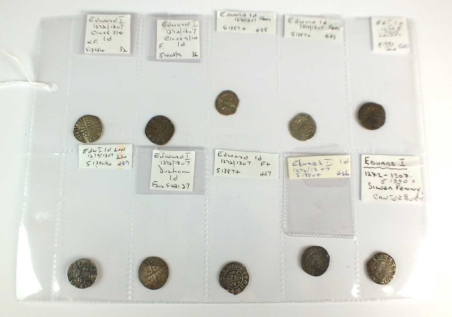 Lot 199 - A small collection of Edward I hammered silver long cross pennies