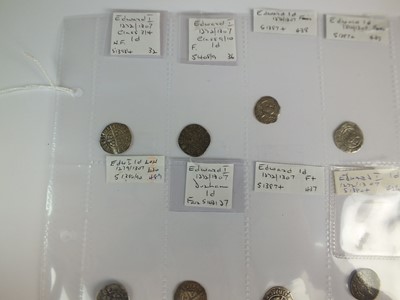 Lot 199 - A small collection of Edward I hammered silver long cross pennies