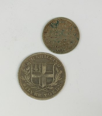 Lot 205 - Two 19th century silver trade tokens