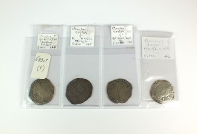 Lot 165 - Charles I, four hammered silver shillings