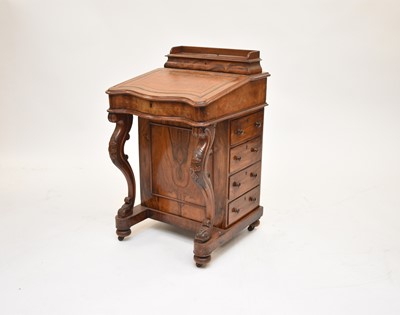 Lot 684 - A Victorian walnut Davenport