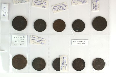 Lot 216 - A collection ten United Kingdom 18th and 19th century copper penny and halfpenny trade tokens