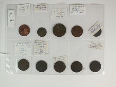 Lot 217 - A collection ten United Kingdom 18th and 19th century copper penny and halfpenny trade tokens