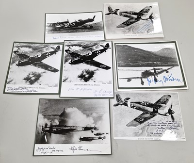 Lot 235 - Germany, Third Reich. Luftwaffe. Nine signed large format photographs.