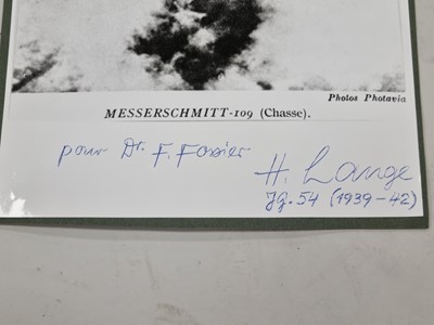 Lot 235 - Germany, Third Reich. Luftwaffe. Nine signed large format photographs.