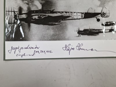 Lot 235 - Germany, Third Reich. Luftwaffe. Nine signed large format photographs.