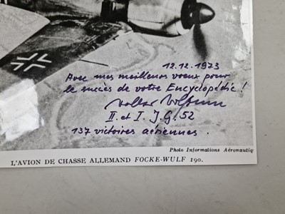 Lot 235 - Germany, Third Reich. Luftwaffe. Nine signed large format photographs.