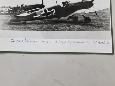 Lot 235 - Germany, Third Reich. Luftwaffe. Nine signed large format photographs.