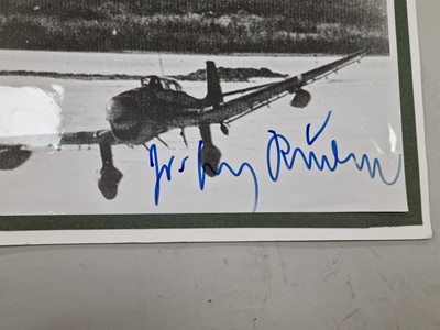 Lot 235 - Germany, Third Reich. Luftwaffe. Nine signed large format photographs.
