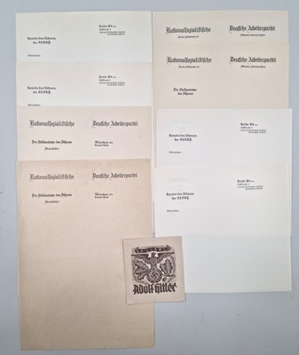 Lot Germany, Third Reich. NSDAP unused letterheads.