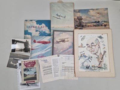 Lot Harry Tremelling (Supermarine Aircraft) - Collection of letters, prints, ephemera and books
