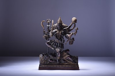 Lot 125 - An Indian bronze figure of a Kali, 20th Century