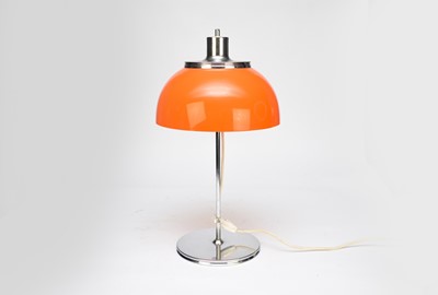 Lot 628 - A mid-century Polish chrome and acrylic table lamp