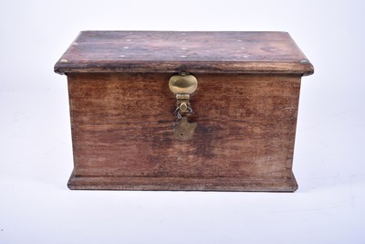 Lot 389 - A Colonial East Asian metal bound cedar wood chest