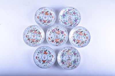 Lot 48 - A collection of Straits porcelain Nyonya plates and dishes