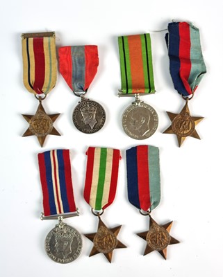 Lot A group of WW2 Medals and an Imperial Service medal