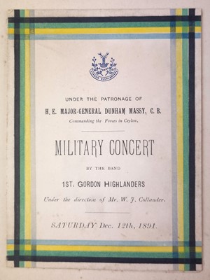 Lot THEATRE INTEREST -Military-related newspaper clippings, theatre and military concert programs.