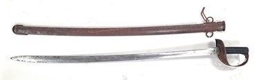 Lot British 1885 Pattern Cavalry sabre, named to the Montgomeryshire Yeomanry
