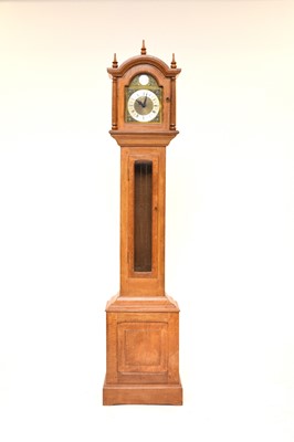 Lot 620 - A Sid Pollard, Thirsk, light oak cased weight-driven longcase clock