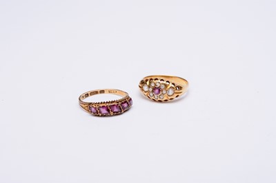 Lot 154 - Two stone set rings