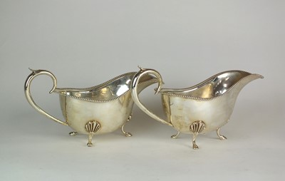 Lot 35 - A pair of Victorian silver sauce boats