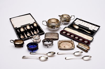 Lot 64 - A collection of silver wares