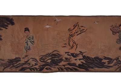 Lot 74 - A Chinese handscroll of The Eight Immortals, 20th century