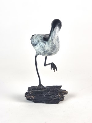 Lot 19 - Steve Boss (British School, 20th century), avocet, limited edition cold painted bronze