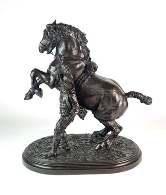 Lot 20 - Sir Joseph Edgar Boehm R.A. (British, 1834-1890), Suffolk Punch stallion and groom, bronze