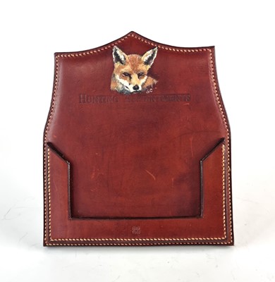 Lot 28 - A 'Quality Bespoke Leatherwork' hunting appointments holder, by 'Zoe Smith'