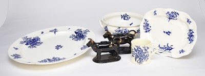 Lot 428 - A group of Coalport and a pair of Jackfield cow creamers