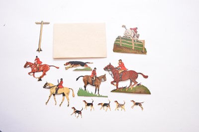 Lot 39 - A collection of ivorine two-dimensional 'Cecil Aldin' figures, by repute used by Cecil Aldin as props