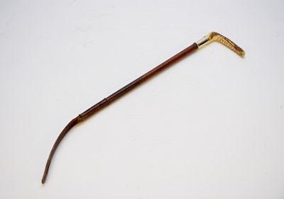 Lot 37 - A Swaine, lady's plaited leather hunting whip
