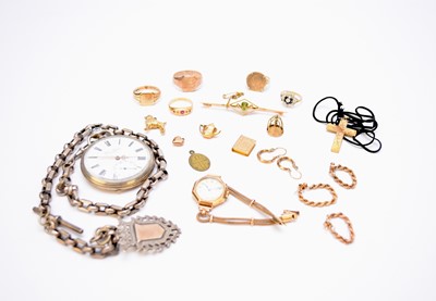 Lot 176 - A small collection of jewellery and two watches