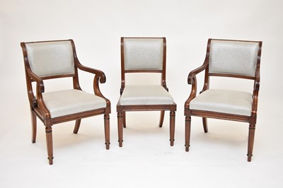 Lot 747 - A set of eight (6+2) Clive Christian mahogany dining chairs