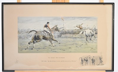 Lot 327 - Snaffles (Charles  Johnson Payne, 1884 - 1967) - 'The Grand National - The Canal Turn'