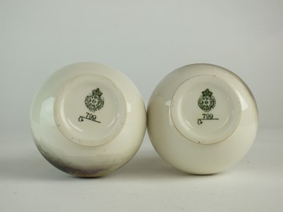 Lot 260 - A near pair of Royal Worcester vases painted by James Stinton with pheasants