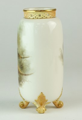 Lot 262 - Royal Worcester vase painted with pheasants by James Stinton