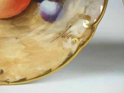 Lot 253 - Pair of Royal Worcester fruit pin dishes