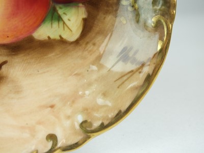 Lot 253 - Pair of Royal Worcester fruit pin dishes