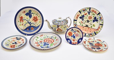 Lot 435 - Assembled group of Gaudy Dutch pottery, early 19th century