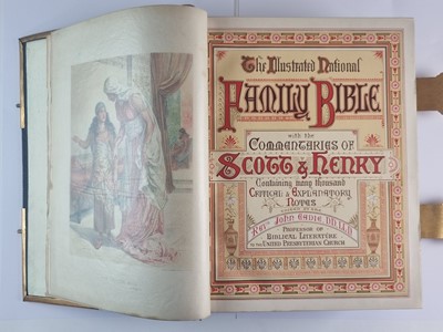 Lot 1007 - THE ILLUSTRATED NATIONAL FAMILY BIBLE with the Commentaries of Scott & Henry.