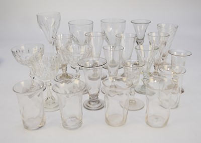 Lot 144 - A collection of 18th-19th century drinking glasses