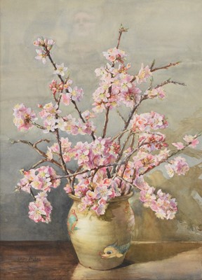 Lot 391 - Lilian Archer (late19th Century) A Still Life study of Peach Blossom