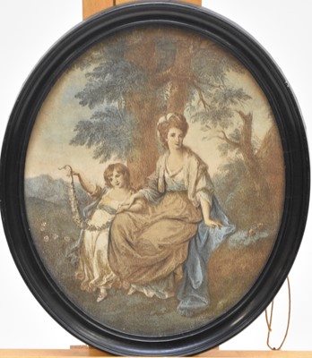Lot 326 - After Angelica Kauffmann (1741-1807) Three Muses and a Cherub