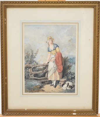 Lot 325 - After Francis Wheatley RA. The Water Cress Girl