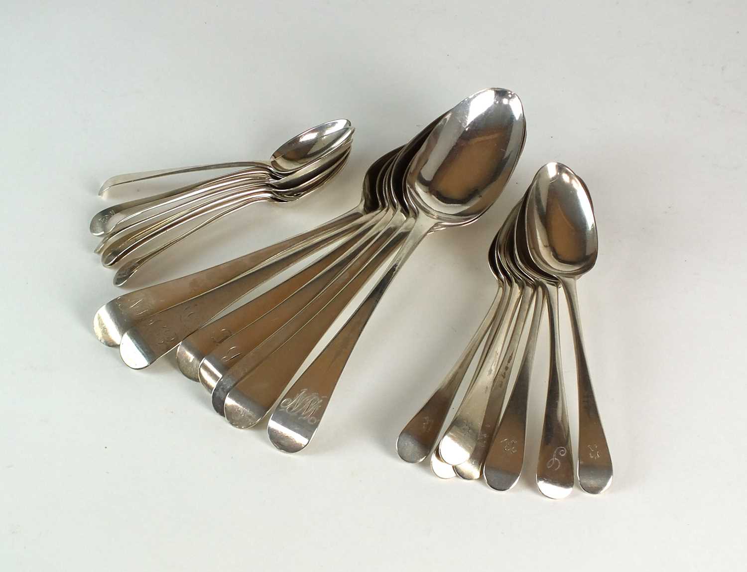 Lot 37 - A collection of silver spoons