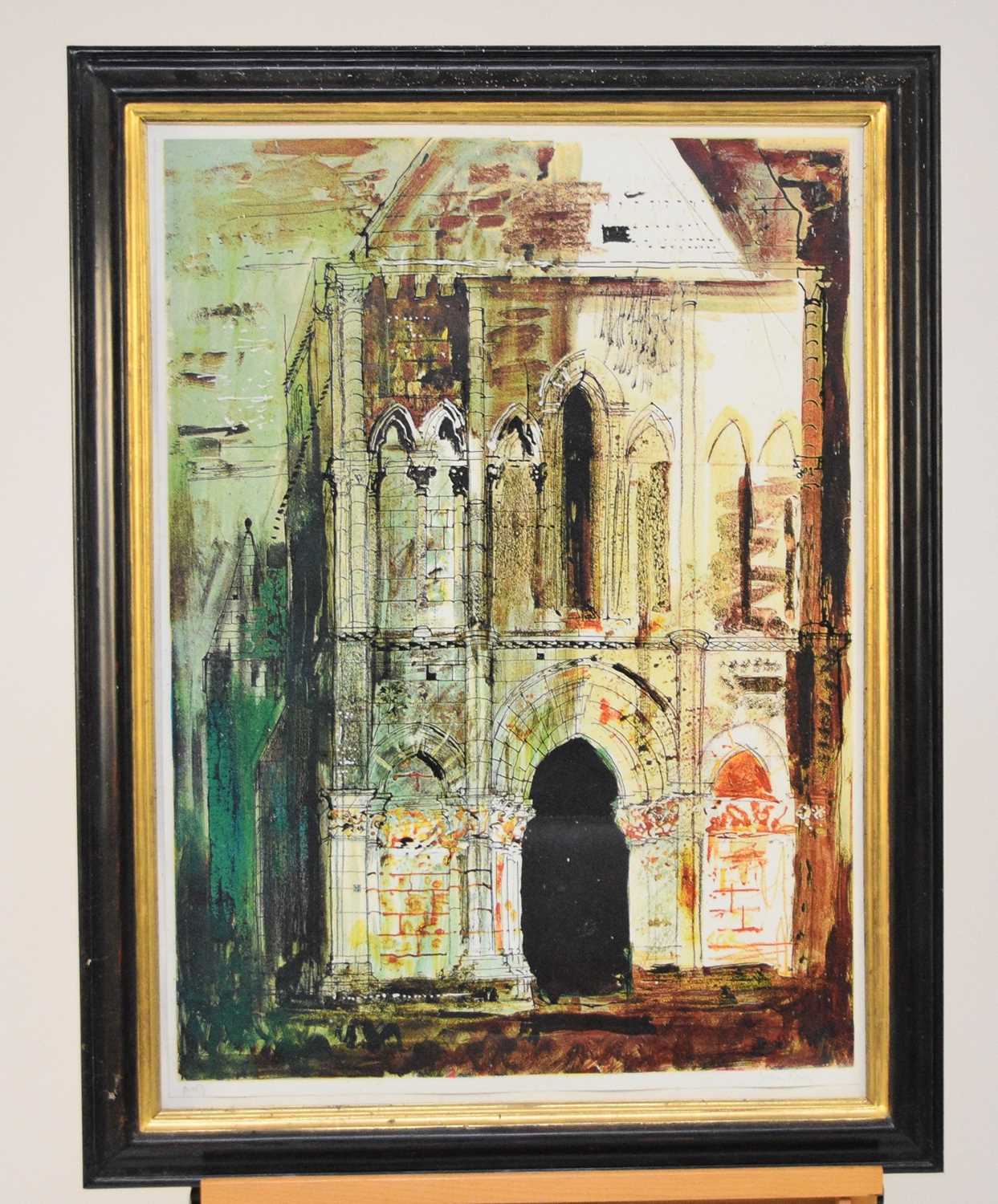 Lot 35 - John Piper (British, 1903-1992), A Church Tower, signed planographic proof, 77 x 57cm (I)