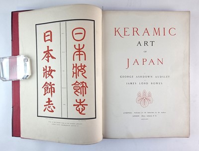 Lot 1038 - AUDSLEY & BOWES, The Keramic Art of Japan .